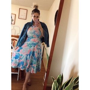 Vintage Floral Pastel Two Piece Outfit